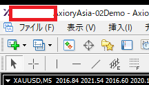 MT4左上に口座番号が表示される